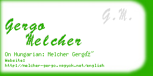 gergo melcher business card